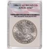 Image 1 : 1884-O MORGAN SILVER DOLLAR, ANGS MS-67  REALLY MS-64+