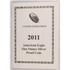 Image 2 : 2011 PROOF AMERICAN SILVER EAGLE IN NICE ORIGINAL BOX WITH CERT
