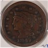Image 1 : 1847 LARGE CENT VF+ ESTIMATE $50- $60.