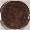 Image 1 : 1850 LARGE CENT F/ VF. ESTIMATE $40- $50.