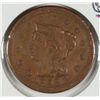 Image 1 : 1852 LARGE CENT VF+ ROTATED REV. ESTIMATE $50- $60.