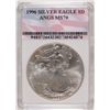Image 1 : 1996 AMERICAN SILVER EAGLE, ANGS MS-70 THIS IS THE BETTER DATE!!