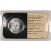 Image 2 : 2002 GEM BU AMERICAN SILVER EAGLE IN SEALED PLASTIC DISPLAY HOLDER 1 Oz. SILVER