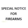Image 1 : SPECIAL NOTICE FOR FIREARM PURCHASES
