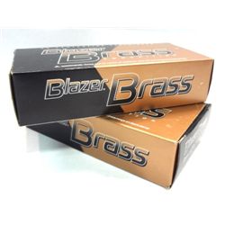 2 boxes of Blazer Brass 9mm Luger. 50 Centerfire Cartridges.