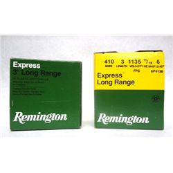 2 boxes of Remington Express Long Range shotshells. 25 per box.