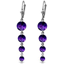 14k WG Amethyst Long Chandelier Earrings