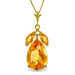 14k Yellow Gold 6.50ct Citrine Necklace
