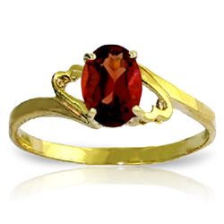 14k Yellow Gold 0.90ct Garnet Swirl Ring