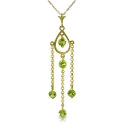 14k Yellow Gold 1.50ct Peridot Necklace