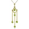 Image 1 : 14k Yellow Gold 1.50ct Peridot Necklace