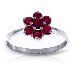 14k 1.80gr Solid Gold Ruby Flower Ring