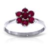Image 1 : 14k 1.80gr Solid Gold Ruby Flower Ring