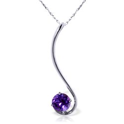 14k White Gold 0.55ct Amethyst Necklace