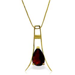 14k Solid Gold 1.50ct Garnet Necklace