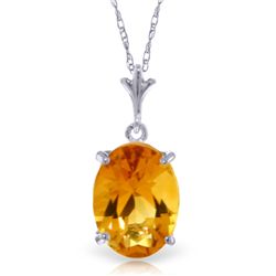 14k Solid Gold 3.12ct Citrine Necklace