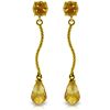 Image 1 : 14K YG 3.00ct BRIOLETTE CITRINE DANGLINGS EARRING