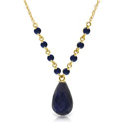 14k Yellow Gold Sapphire Stationed Necklace