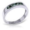 Image 1 : 14k White Gold 0.60ct Green Sapphire Ring