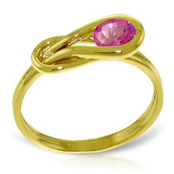 14K YELLOW GOLD 0.65ct NATURAL PINK TOPAZ RING