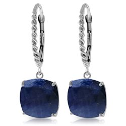 14K White Gold 9.66ct Cushion Sapphire Earring