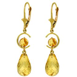14k Yellow Gold Citrine Duo Earrings