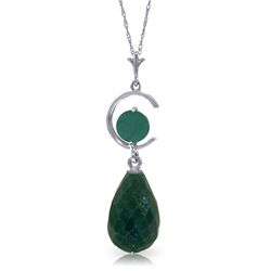 14K White Gold 8.8ct .50ct Emerald Leverback Earring
