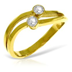 14k Yellow Gold 0.20ct Diamond Duo Ring