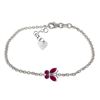 Image 1 : Ruby Butterfly Bracelet in 14k White Gold