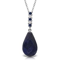 14K WG DIAMOND & 8.80ct DROP SAPPHIRE NECKLACE