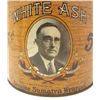 Image 2 : VINTAGE WHITE ASH 5 CENT CIGARS TOBACCO TIN