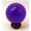 Image 1 : 1,401.5 CT. PURPLE QUARTZ CRYSTAL SPHERE W/ STAND