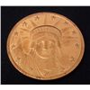 Image 1 : .999 FINE COPPER 1 OZ. STATUE OF LIBERTY COIN