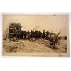 Image 1 : 1916 RPPC REAL PHOTO POSTCARD OF SOLDIERS UNLOADING SUPPLIES DURING TEX MEX WAR