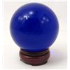 Image 1 : 3,260.5 CT. BLUE QUARTZ CRYSTAL SPHERE W/ STAND