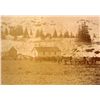 Image 2 : EARLY MOUNTED PHOTO OF GOVERNMENT HORSE STABLES AT FORT LISCUM ALASKA