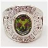 Image 1 : STERLING SILVER PERIDOT RING