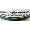 Image 2 : VINTAGE ARMOUR'S LARD ADVERTISING PAIL STYLE TIN - 5.25" TALL