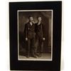 Image 1 : EARLY CABINET CARD PHOTO OF TWO LOGGERS DRESSED IN WORK CLOTHES