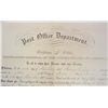 Image 2 : 1885 U.S. POST OFFICE DEPARTMENT CERTIFICATE NAMING ALTON IOWA POSTMASTER