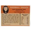Image 2 : 1961 FLEER RALPH KINER #50 BASEBALL CARD