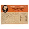 Image 2 : 1961 FLEER WES FERRELL #26 BASEBALL CARD