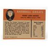 Image 2 : 1961 FLEER LOU GEHRIG #31 BASEBALL CARD