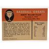Image 2 : 1961 FLEER BOB FELLER #25 BASEBALL CARD