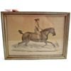 Image 1 : ORIGINAL 1852 STONE LITHOGRAPH THE HORSE "INVINCIBLE" - FRAMED - 14" X 10.5"
