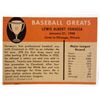 Image 2 : 1961 FLEER LEW FONSECA #27 BASEBALL CARD