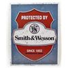 Image 1 : 7726 - PROTECTED BY SMITH & WESSON METAL SIGN