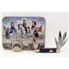 Image 1 : 7830 - ROUGH RIDER CONFEDERATE GENERALS 6 BLADE KNIFE W/CIVIL WAR BULLET