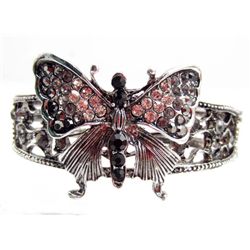 6385 - BUTTERFLY CRYSTAL BANGLE BRACELET