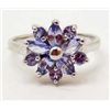 Image 1 : 6938 - STERLING SILVER TANZANITE RING SIZE 6.5